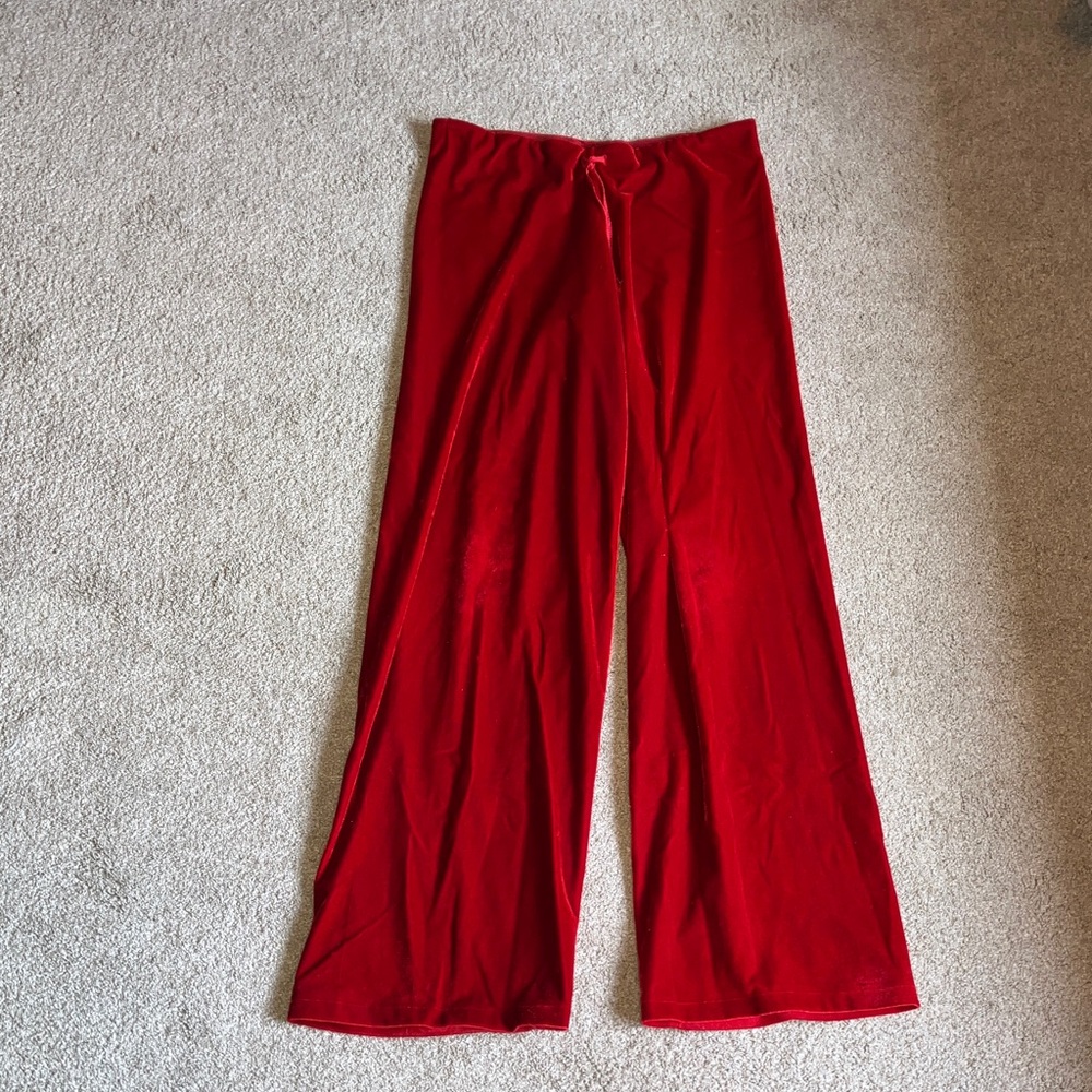Elegant Red Women's Pajama Pants